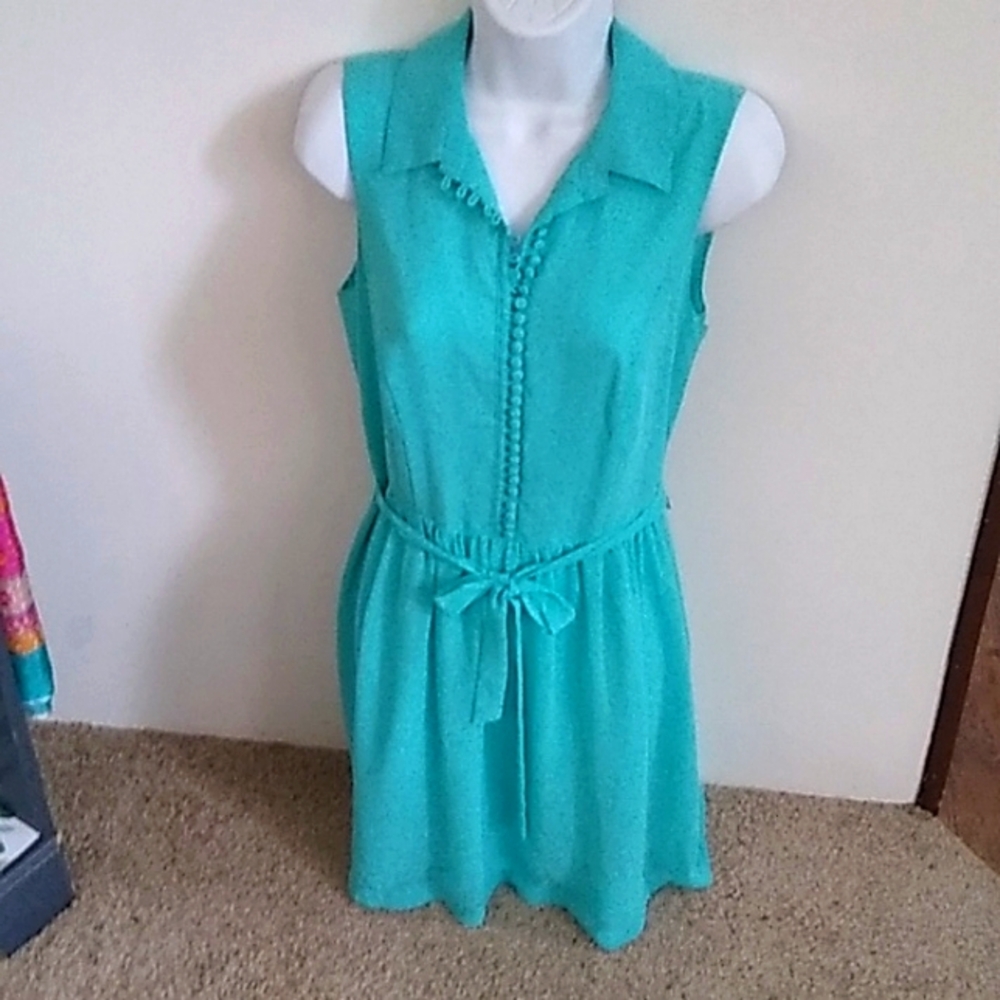 Kensie sleeveless teal dress small
